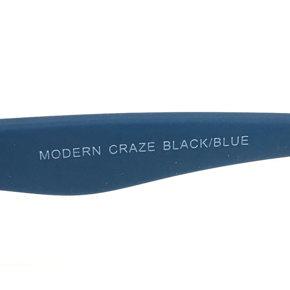 Modern Eyeglasses Frames CRAZE BLACK/BLUE Matte Rectangle Full Rim 50-18-140